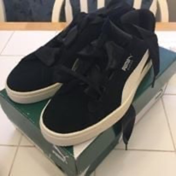 BRAND NEW girl youth puma suede heart jewel shoes size 7Y - Picture 4 of 6